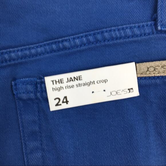 Joe’s Jeans The Jane Blue Cabana High Rise Crop Size 24 NWT - Picture 7 of 11